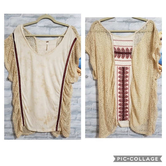 Free People Tops - Free People tunic top with embroidery